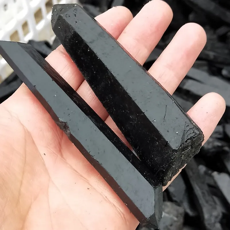 2 шт. 7 14 см большая натуральная черная Хрустальная палочка Исцеляющие точки башня