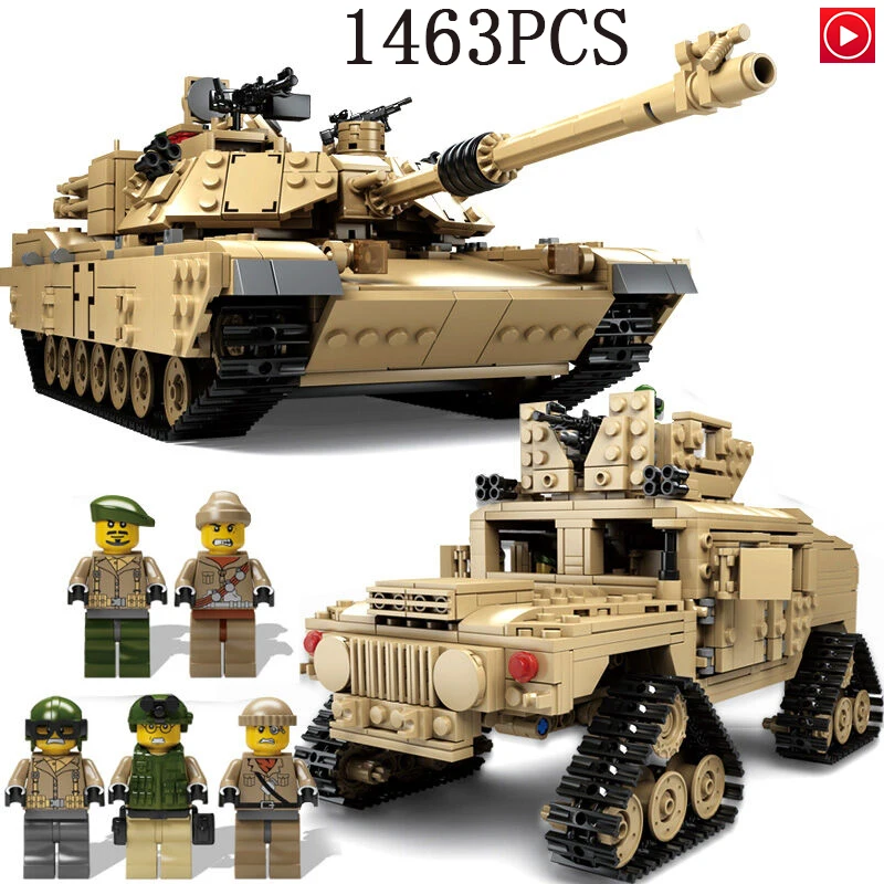 

Legoed City Kazi Free shipping Military Theme Tank Building Blocks M1A2 ABRAMS MBT KY10000 1 Change 2 Toy Lepins Tank Model Toy