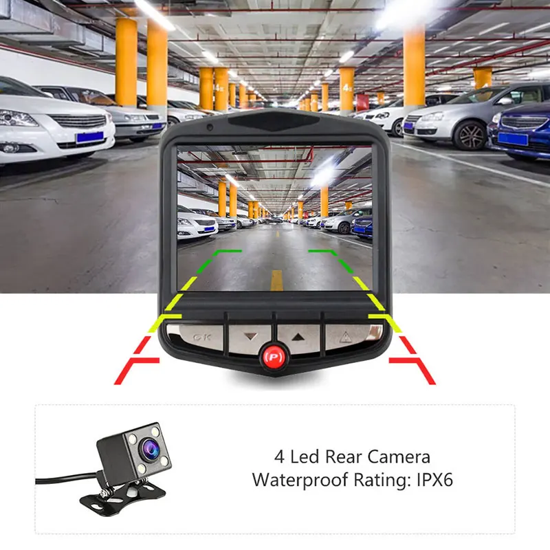  Olysine Original Mini Car DVR Dash Camera Full HD 1080P Dash Cam Dual Lens Video Recorder G-sensor 