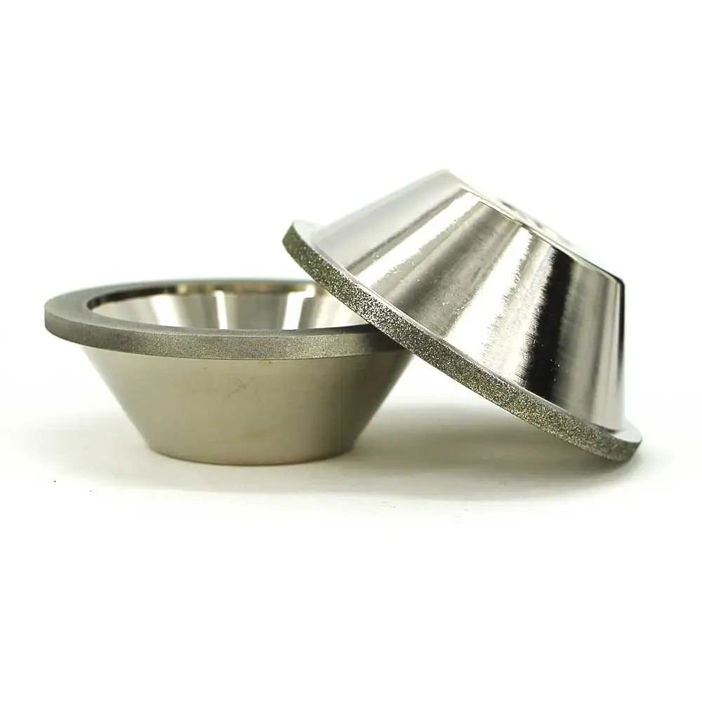 12A2 Electroplated bowl shape diamond grinding wheel for tungsten carbide D100*T32*H20*W10*X3 grit 80# C021201