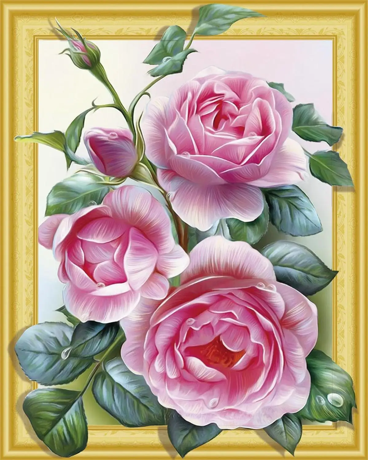 Najtaniej DIY 3D kubizm diamentowe malowanie ściegiem krzyżykowym diamentowe hafty pełne okrągły diamentowy zdjęcia ze strasu z nadrukowaną ramką