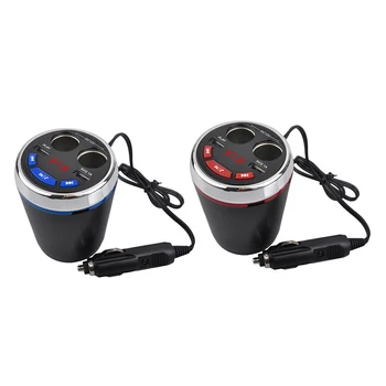 

3.1A 2 USB Car FM Transmitter Car Cigarette Lighter MP3 Player Adapter Hands free Wireless Bluetooth 5.0 Radio FM Receiver