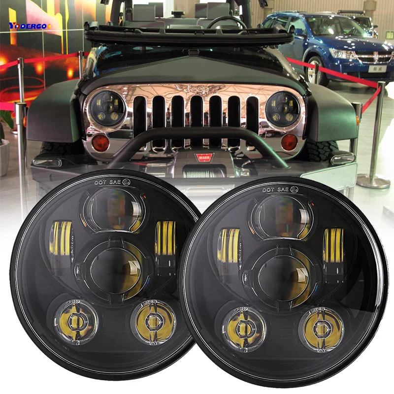 

7" 45W LED Headlight for Jeep CJ/Wrangler JK 7 Inch Led Driving Light for Land Rover Defender lada niva 4x4 H4 H13 Headlights