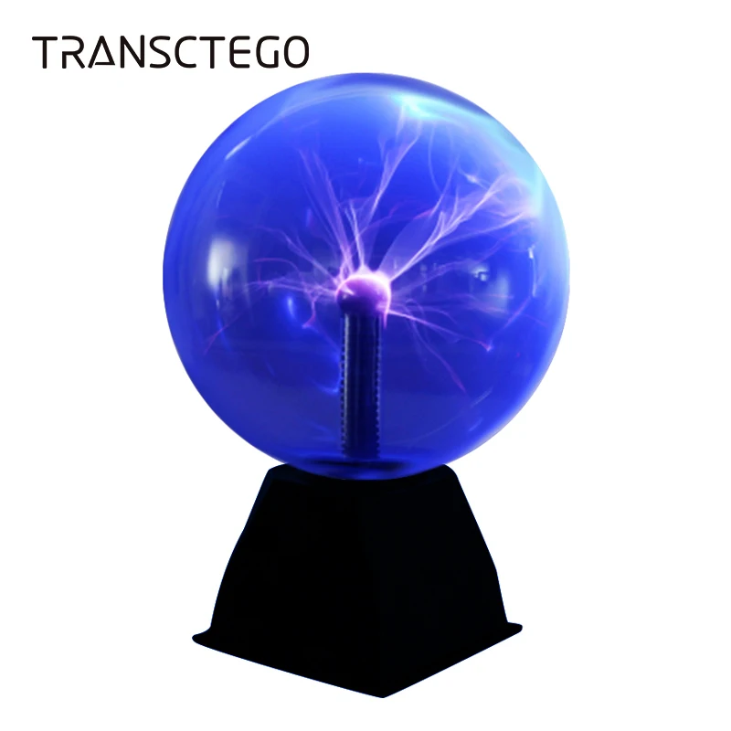 Plasma Ball 8 Inch Holiday Night Light Globe Static Lamp Touch Sound Sensitive Glass Sphere Toy For Kids Novelty Light Christmas
