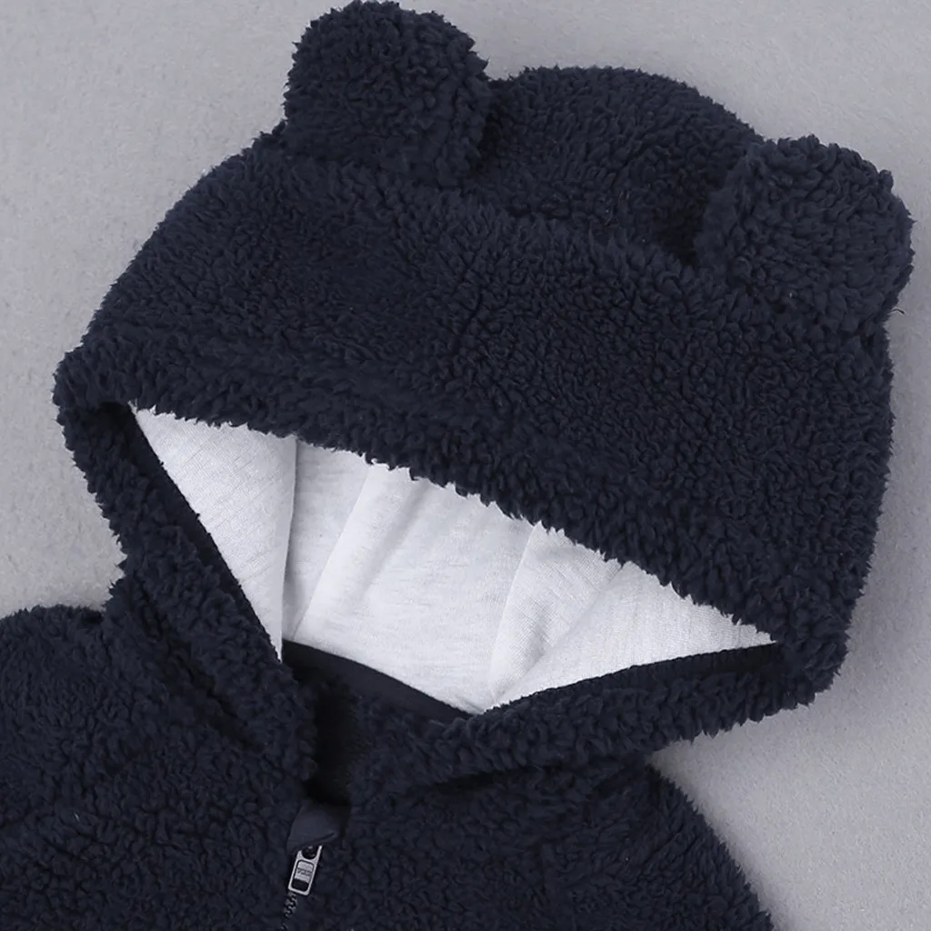 ARLONEET/одежда для малышей; сезон осень-зима; пальто с капюшоном с рисунком медведя для новорожденных; детская теплая верхняя одежда; куртка; хлопковая зимняя одежда