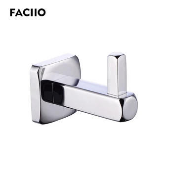 

FACIIO Europe Copper Robe Hooks Bathroom Wall Hanger Robe Towel Family Silvery Robe Hooks Bathroom Accessories 5154