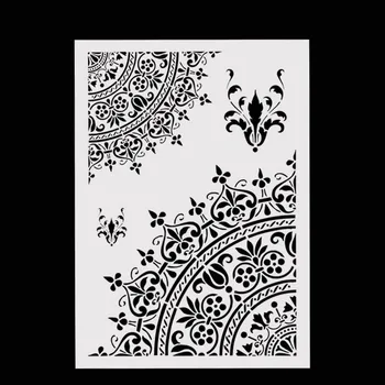 

Layering Stencils Template For Walls Painting Scrapbooking Stamping Craft DIY Upper and Lower Crown Spray Pattern Mold Stencils