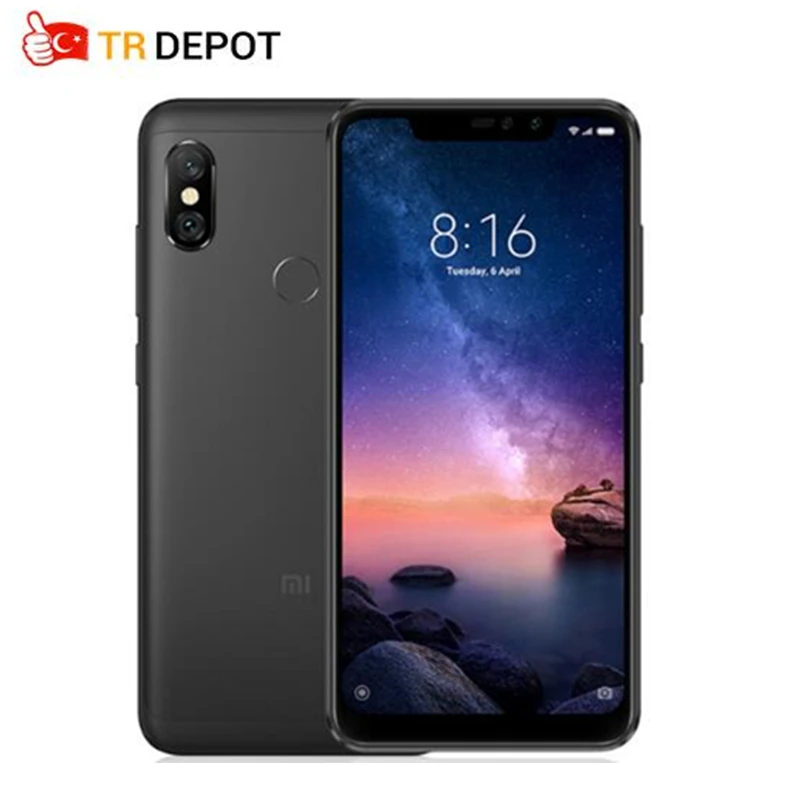 Глобальная версия Xiaomi Redmi Note 6 Pro Smartphon 4 Гб 64 Гб 6,26 "19:9 полный экран 2 передняя + 2 задняя камеры Quick Charge Octa Core