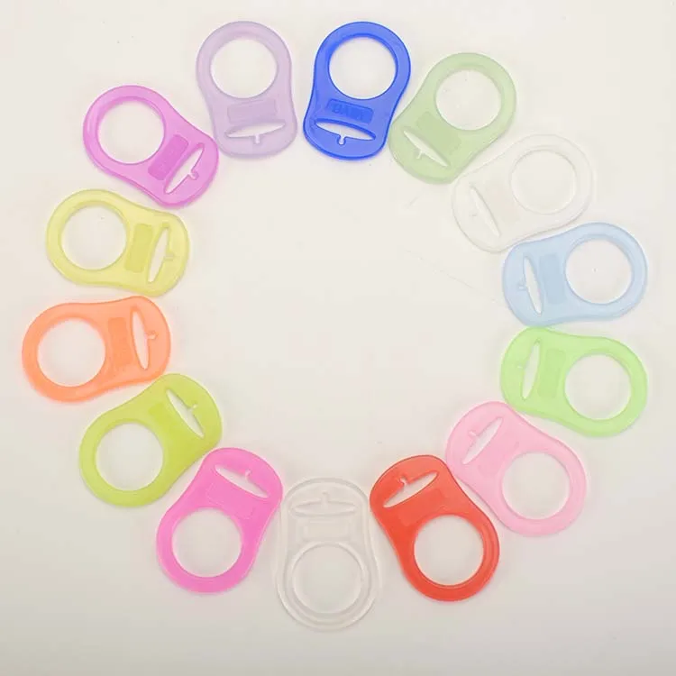 10/50/100pcs solid color PA Free Transparent Silicone Baby Pacifier Mam Adapter for NUK chain Holder | Дом и сад