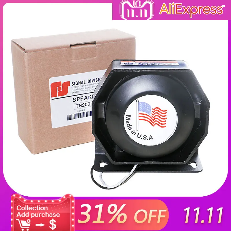 

1pc 12V 200W PA Car Horns Black Metal Flat Speaker Ultra Slim Loudspeaker Megaphone Electronic Speaker Warning Alarm Fire