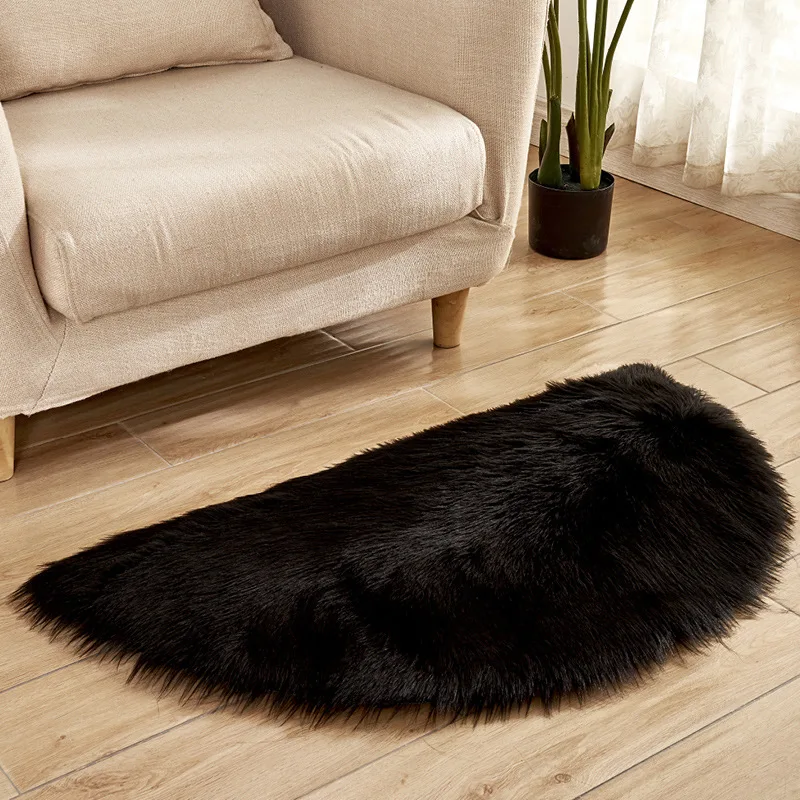 Rug Carpet Imitation Australian Wool European Door Mat Floor Semi-circular Sofa Living Room Bedside Carpet