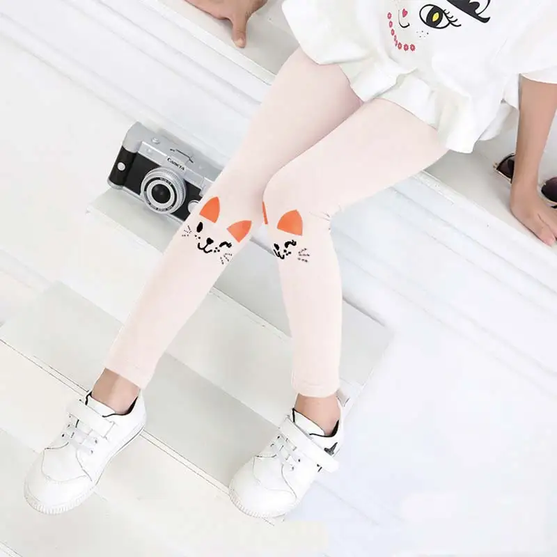 Kids Girls Leggings New Cotton Cartoon Pants For 2-6Y Girl Baby Girl Skinny Pencil Pants Children Elastic Waist Trousers Clothes (9)