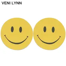 VENI Линн 5 пара Для женщин сексуальные Стикини наклейки с дизайном «Улыбка» одноразовые на соски наклейки для груди клей
