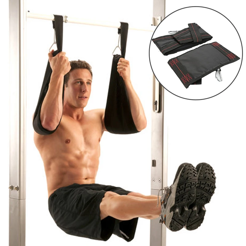 Home Fitness AB Straps Abdominal Sling Hanging Belt Chin Up Sit Up Bar