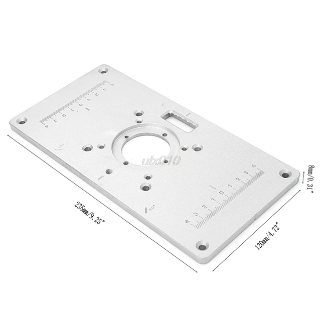 700C Aluminum Router Table Insert Plate For Woodworking Benches with 4pcs Insert Rings Engrving Machine Mar DropShip