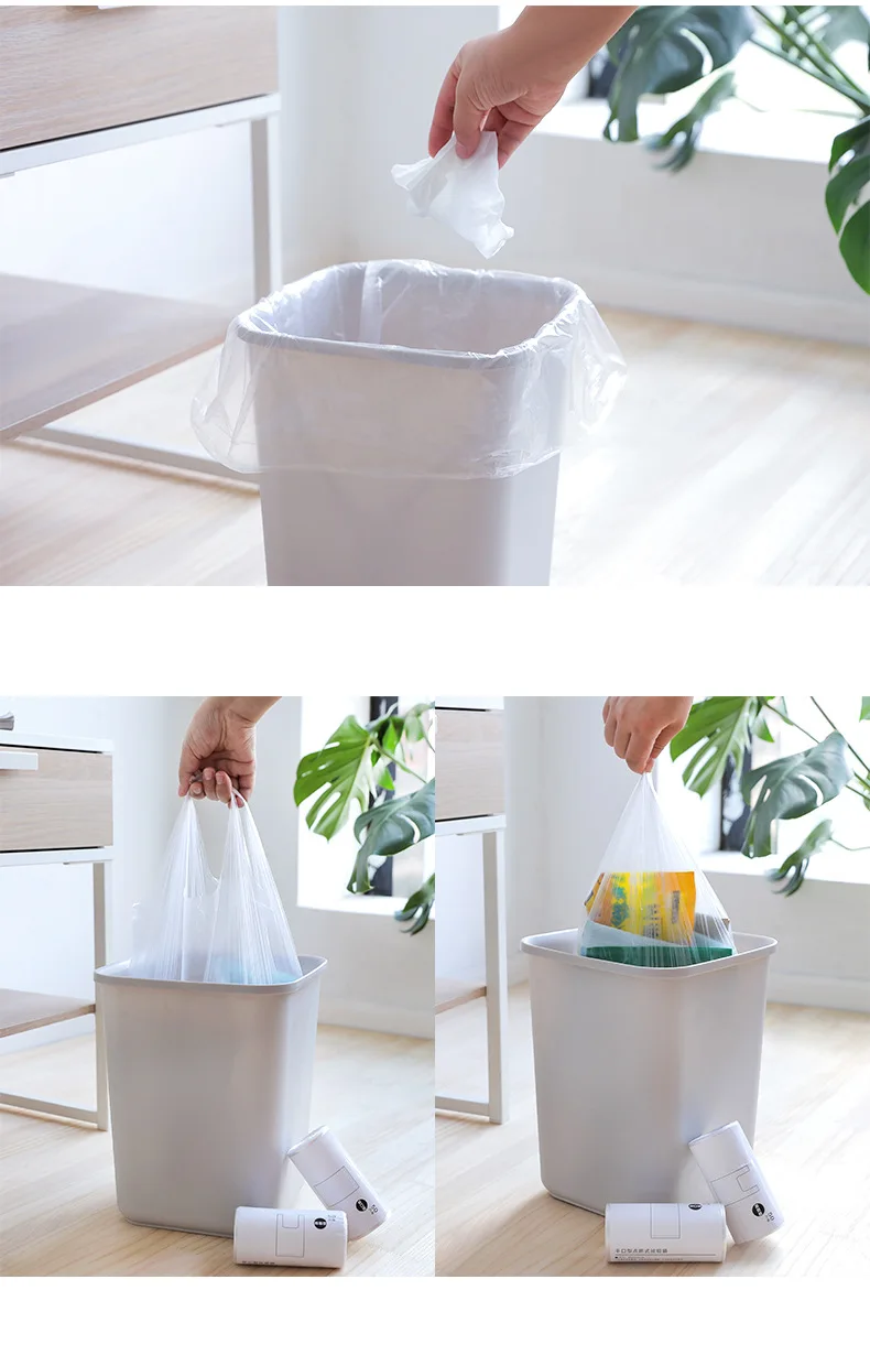 Пластиковый мешок для мусора прочная широкая большие размеры; для офиса одноразовый мешок для мусора мешки для мусора в Кухня аксессуары для уборки инструмент