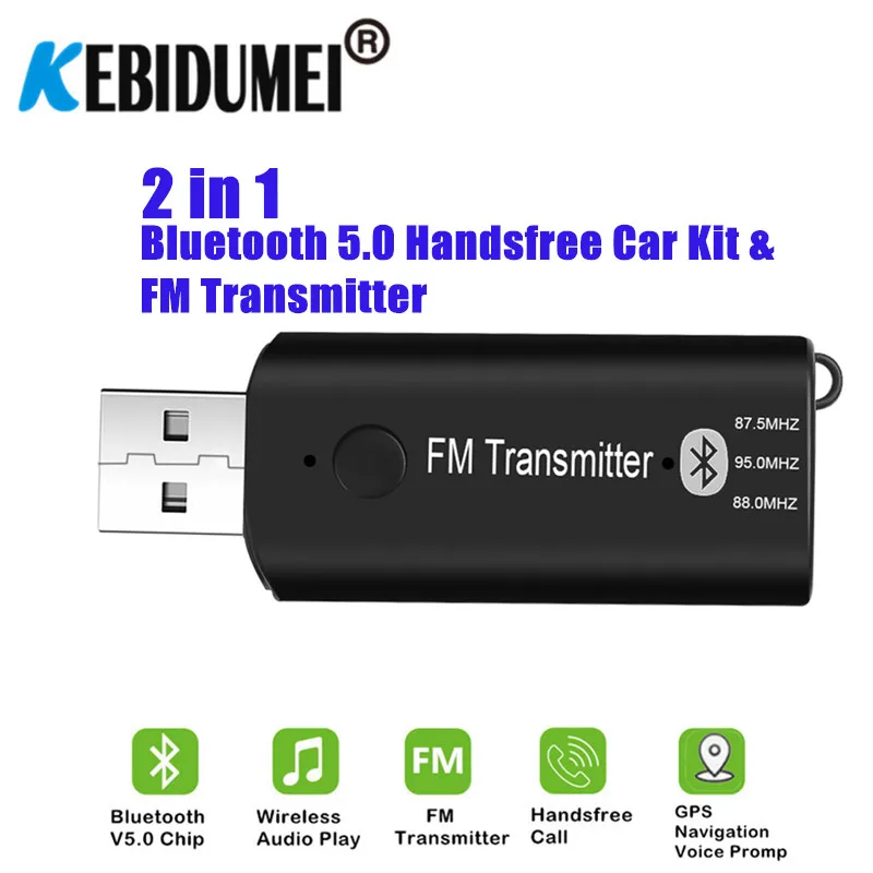 FM-трансмиттер автомобильный с USB-портом и поддержкой Bluetooth 3 5 0 мм | Автомобили
