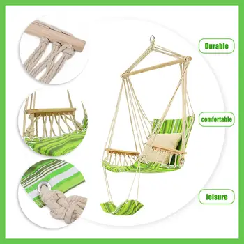 

Swing Hammock Hanging Chair SGODDE Air Indoor Outdoor Garden Beach Patio Yard Tree 330Lbs Max Tree Hanging Hammocks