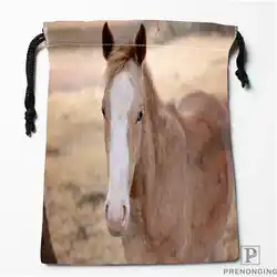 На заказ Печать лошадь-животное (1) сумки для покупок на шнурках дорожный мешочек для хранения плавание пеший Туризм игрушка сумка унисекс