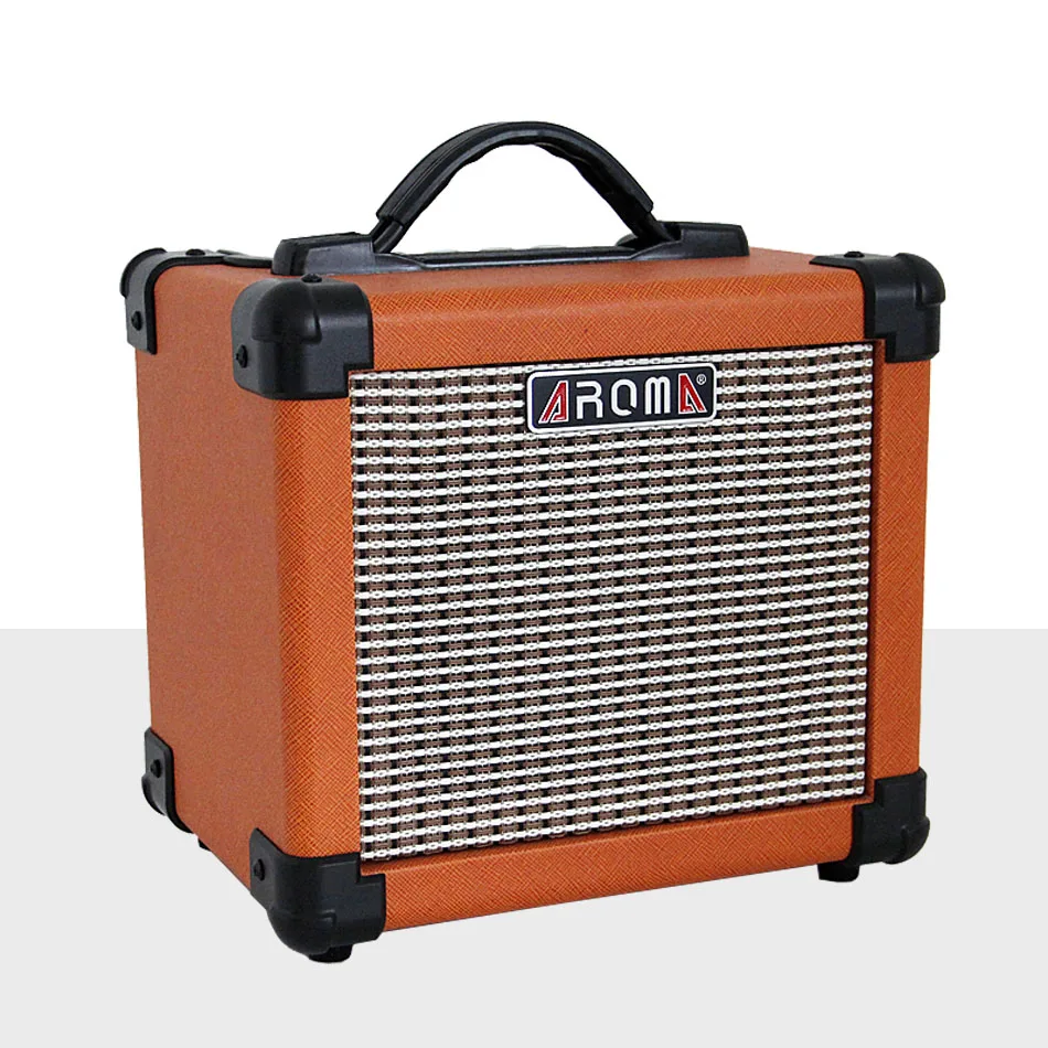Гитарный усилитель Aroma AG-10 Электрический усилитель громкоговоритель коробка аудио усилитель с манометром аудио кабель