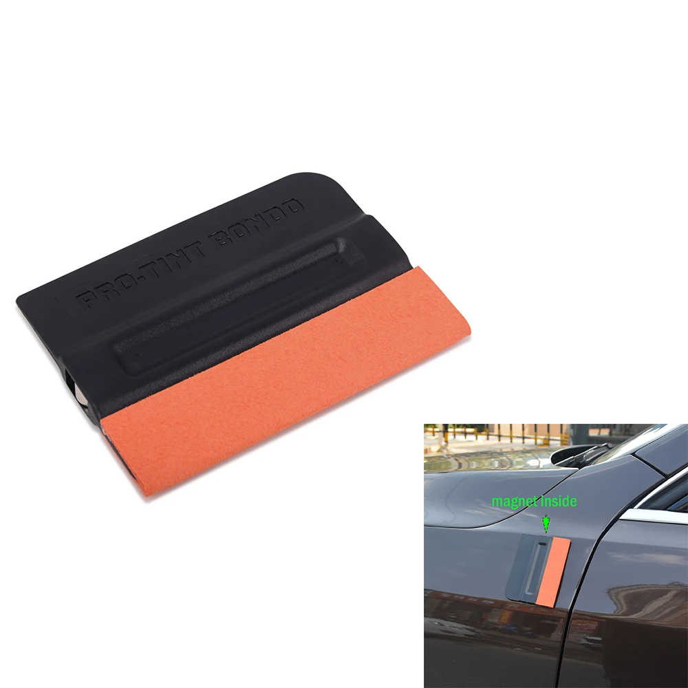 

EHDIS Magnetic Suede Felt Edge Squeegee Car Wrap Vinyl Film Install Tool Magnet Scraper Car Sticker Decals Auto Window Tint Tool