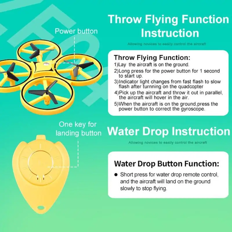 Радиоуправляемый Дрон Квадрокоптер Ручной индукции высота удержания датчик гравитации инфракрасный избегание препятствий 2,4 г дистанционное управление Квадрокоптер игрушка