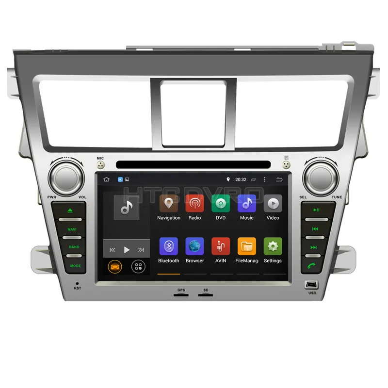 Discount YMODVHT 7inch 4G Octa Core Android 9.0 7.1 Car DVD Player for Toyota Vios 2007- GPS Navigation Auto RDS Radio Audio Video Stereo 0