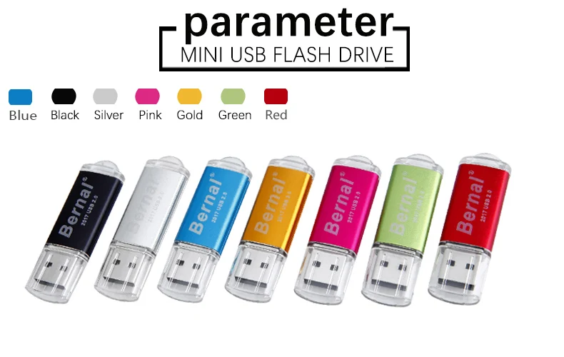 Bernal 6pcs usb flash drive 2.0 128mb 256mb 512mb 1GB 2GB 4GB wholesale usb pendrive flash memory disk