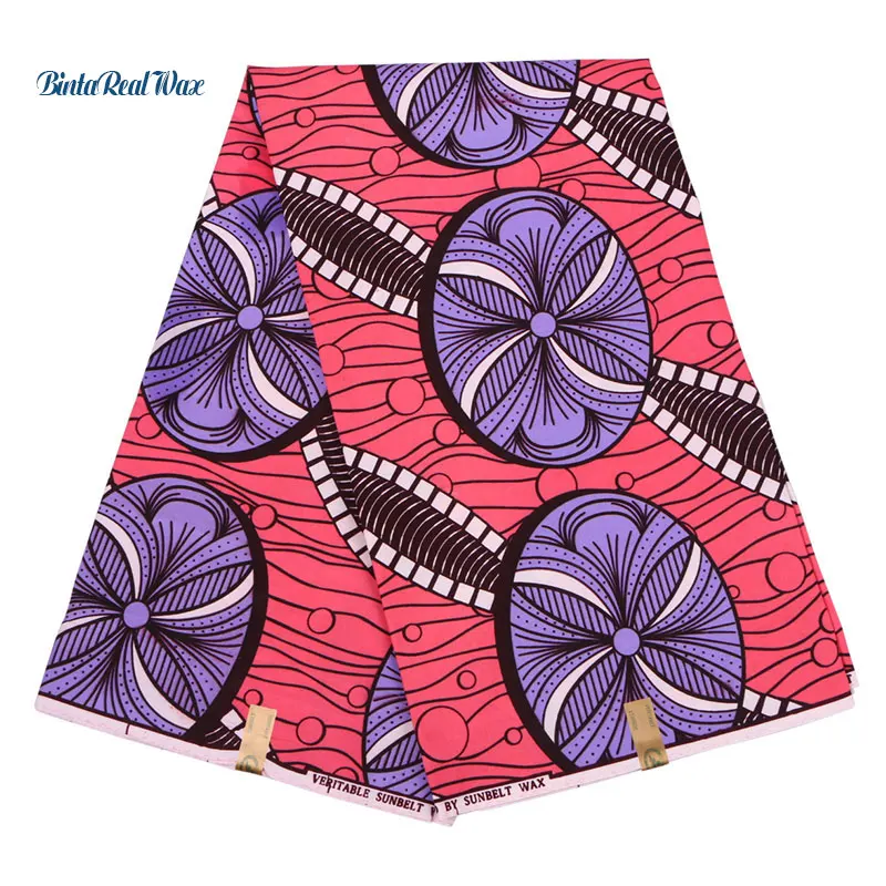 

6 yards Dutch Wax dutch Ankara Fabric Flower Printed Wedding Dress African Fabric Polyester dutch Wax 2018 FP6168