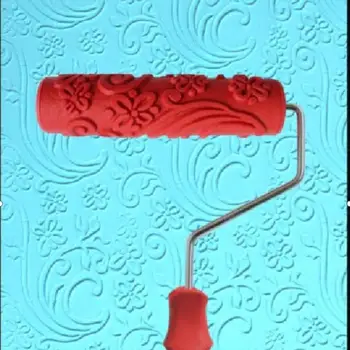 

DIY Pattern Rubber Roller Wall Decoration Art Paint Wall Embossing Roller