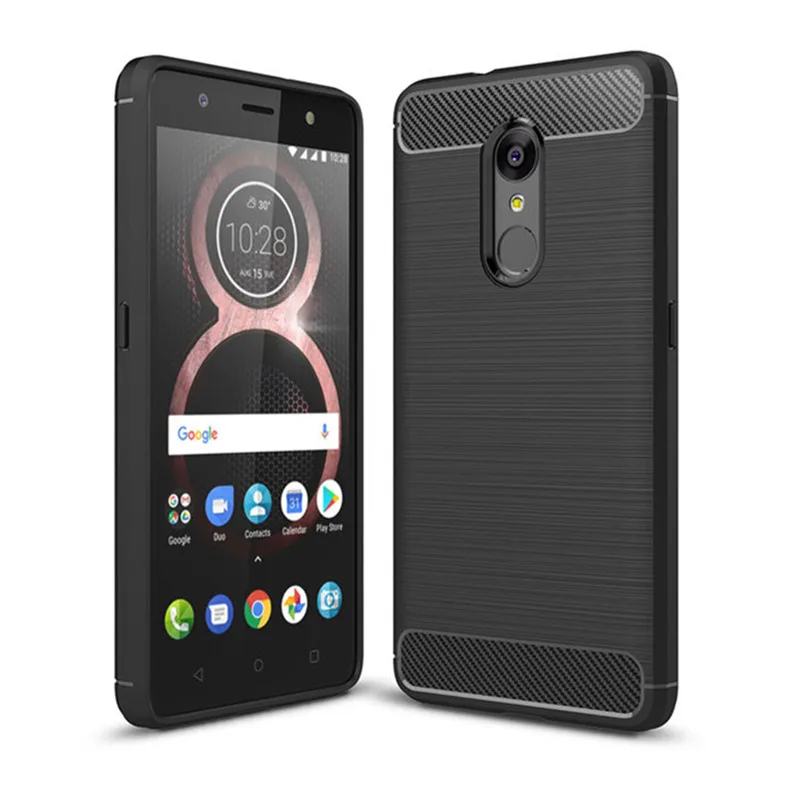 Роскошный мягкий силиконовый бампер из углеродного волокна для Lenovo K8 Note