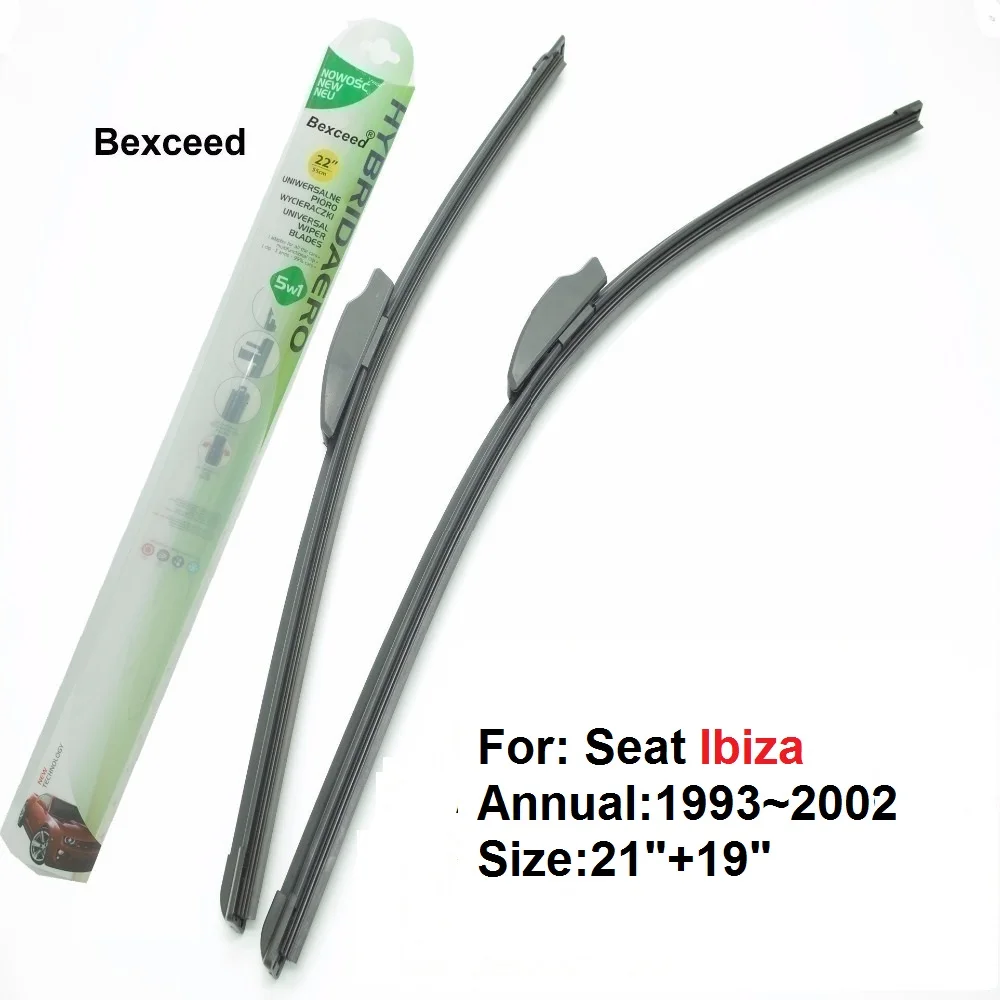 Bexceed of car windshield flat wiper blade For SEAT . 1 Pair(21"+19") 19932002Windscreen