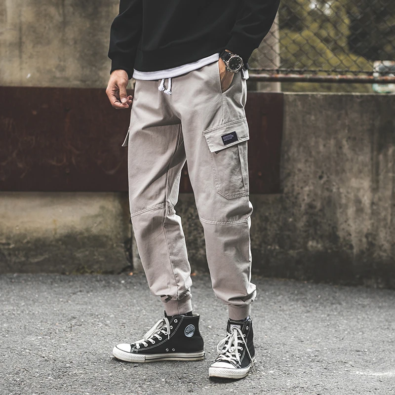

Latest Harem Pants Men Cotton Mens Joggers Quality Hip hop Streetwear Cargo Pants Male Black Gray Fashion Men's Casual Pant Sale