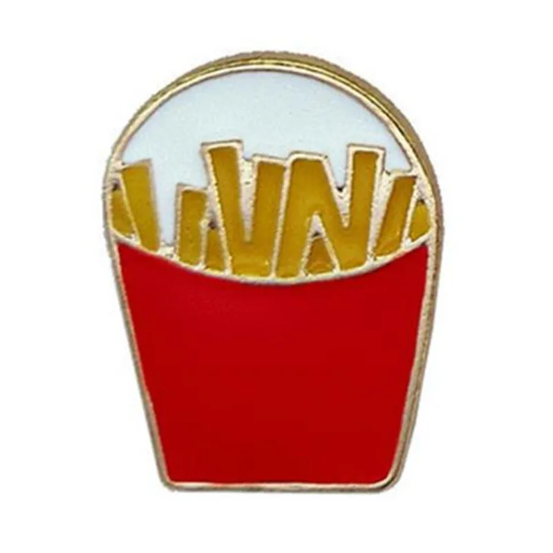 Мода мультфильм Картофель фри металлические значки иконки на Pin поп брошь одежду
