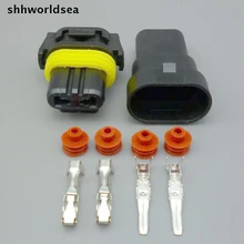 Shhworldsea 100 Наборы 2Pin HID HB3 9005 разъем автомобиля, автомобильная фара, автомобильный Водонепроницаемый комплект электрических разъемов для автомобилей boat