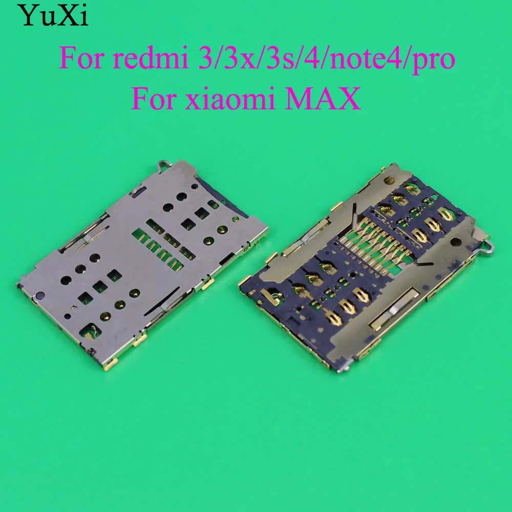 

YuXi For Xiaomi mi3 For redmi 3/3x/3s/4/note4/pro Sim Card Tray Reader Holder Socket Connector
