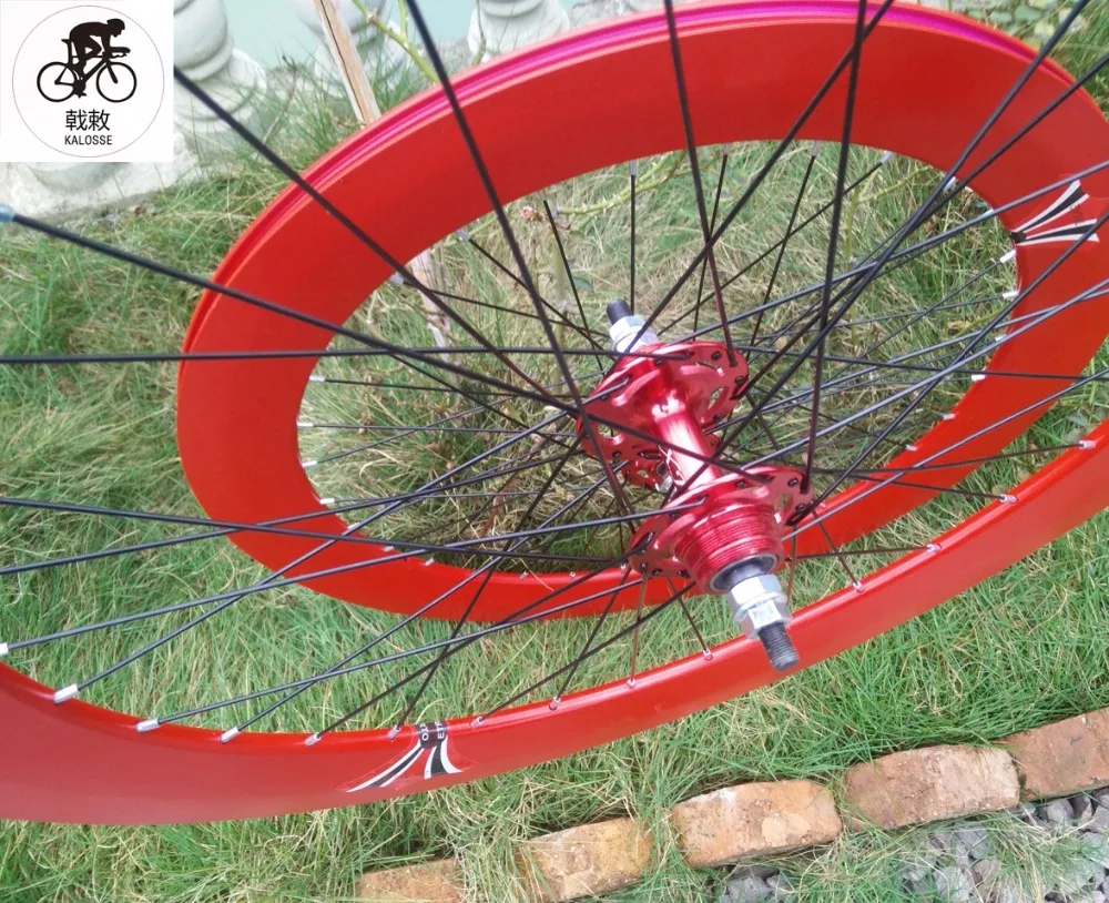 Колеса kalosse для фиксированной передачи из алюминиевого сплава DIY цвет фиксированной передачи Велосипедное колесо 2 подшипники ступицы 70 мм 700* 23C
