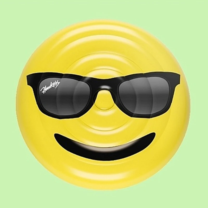 Giant Summer LOL Emoji Pool Float Sunglasses Emoticon Inflatable Swimming Board Air Mattress For