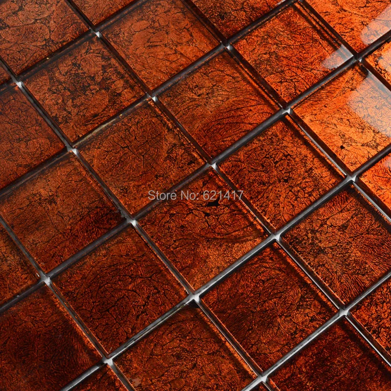 brown crystal glass electroplate mosaic tiles HMGM1106A backsplash kitchen wall tile sticker bathroom floor tile free shipping
