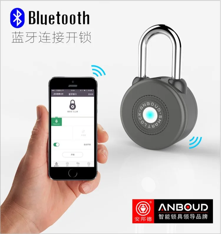 100 шт./лот Новые Bluetooth Smart Lock Сигнализация, блокировка для Велоспорт Motorycle дверь с APP Управление с