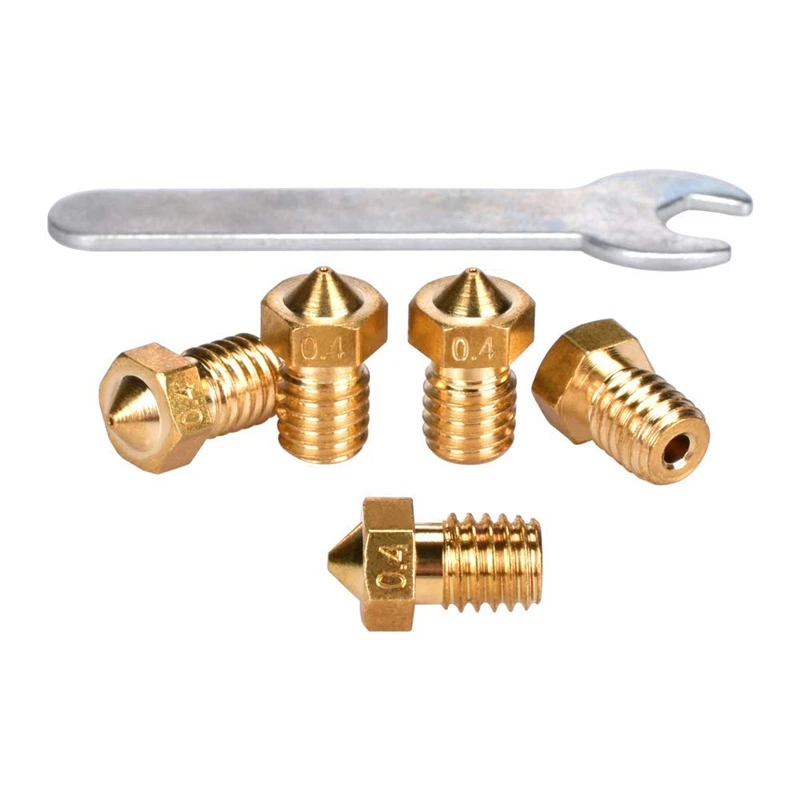 

3D-M6 0.4mm Extruder Nozzle Print Head For 1.75mm Filament 3D Printer (Pack Of 6Pcs)