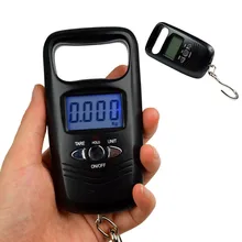 Весы с крючком, вес рыбы, мини, подвесные весы, карманные, портативные, 50 кг, ЖК-дисплей, цифровые весы для багажа, вес, рыболовные крючки, электронные весы