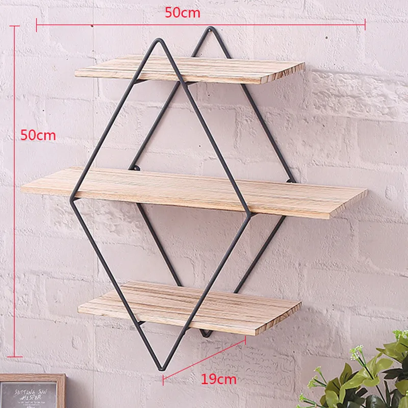 Железные настенные полки кронштейны Искусство деревянный настенная книжная полка металлическая настенная стойка с винтажным деревянным держателем для хранения алмаз сердце круг