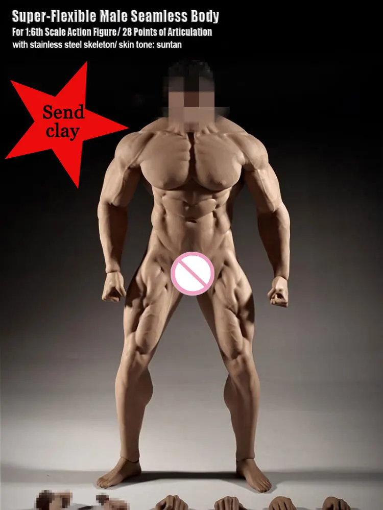 

Flexible and Seamless Headless Steel Bone Plastic Strong Muscle Type Male Body Model 1/6 Action Figure Scale Model