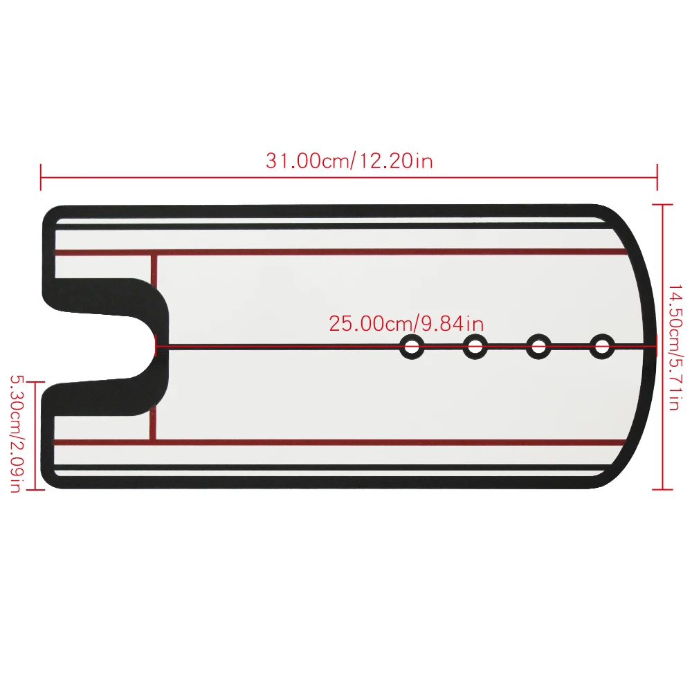 1 قطعة عين جولف مرآة محاذاة التدريب المعونة الجولف مضرب مستقيم الممارسة العين خط إكسسوارات الغولف 32x14.5 سنتيمتر هبوط السفينة