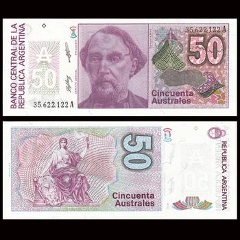 

Argentina 50 Australs, 1986-1989, P-326b, Exit Circulated, UNC, Uncirculated, Collection, Gift, America, Original Paper Notes