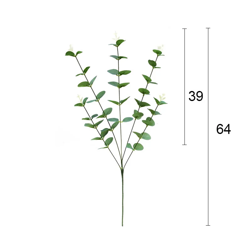 Белые пластиковые ветки эвкалипта, искусственные растения для дома, декоративные растения, материал для стен, искусственные листья эвкалипта, искусственные растения