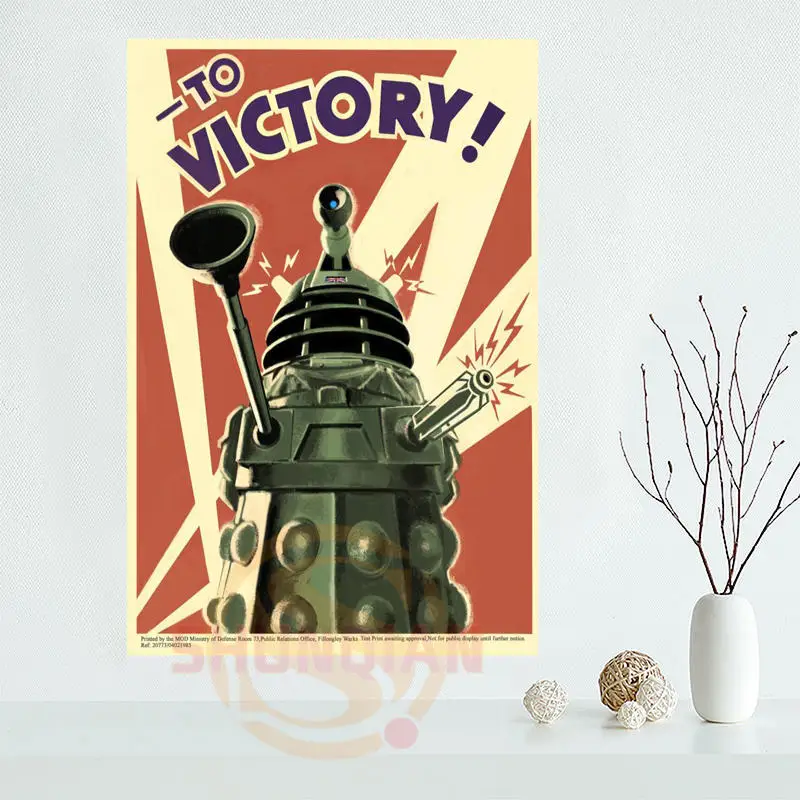 

Hot Dalek To Victory Poster Custom Satin poster print cloth fabric wall poster print Silk Fabric Print