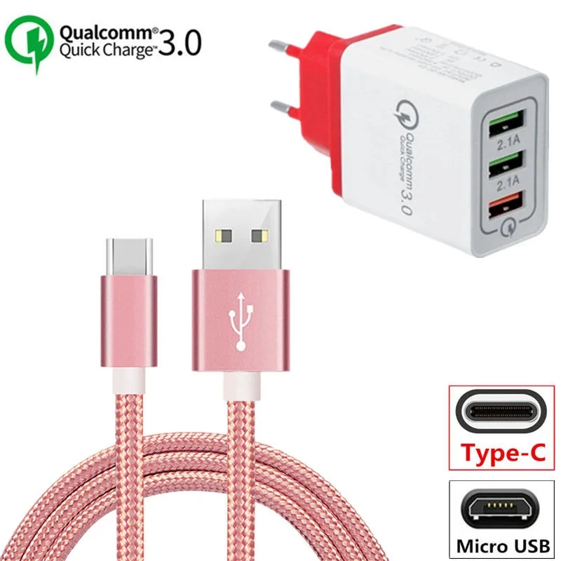 

For Sony XZ3 XA2 Ultra Z5 QC 3.0 Quick Charger for Huawei Nova 4 3 3i P20 Samsung Note 9 8 5 Moto G6 Play G7 Power