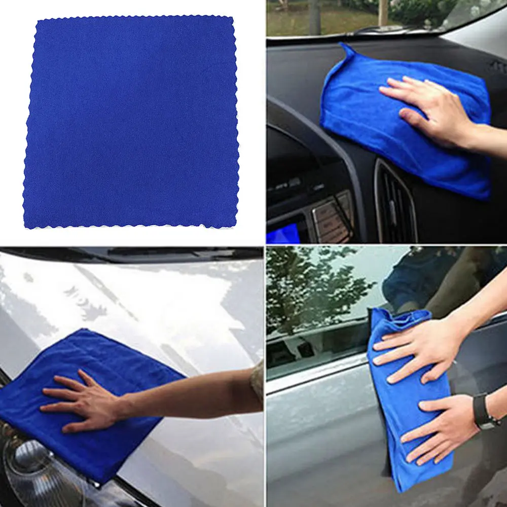 Microfiber Fiber Car Absorbent Kitchen Wash Cloth Auto Care Cleaning Blue Towels